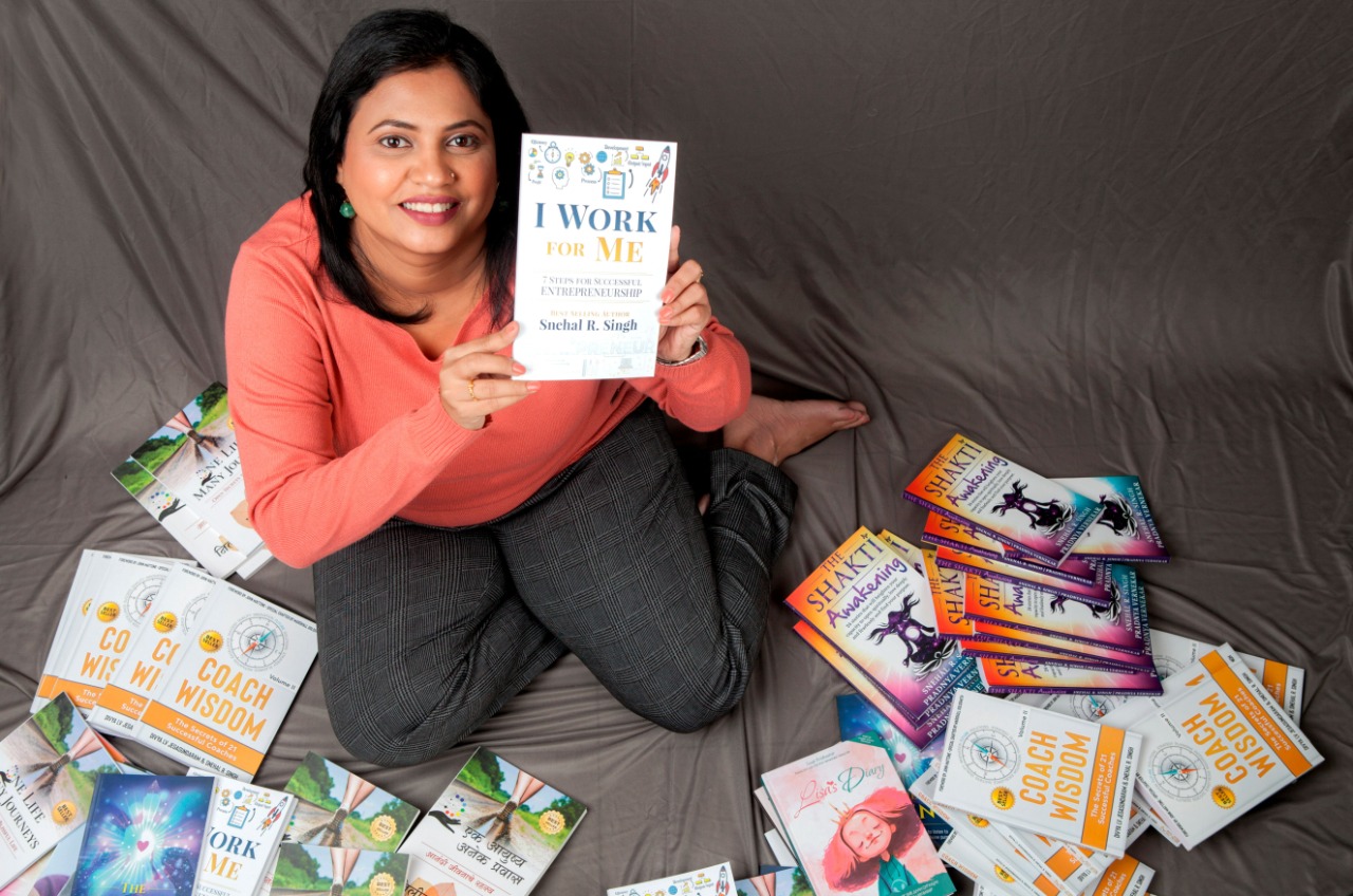 Snehal with books 2